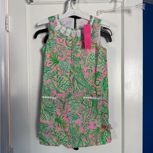 Lilly Pulitzer Pink and Green Kids Casual Dress